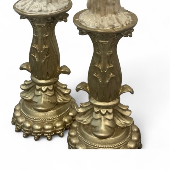 Moonlight Manor Candles LED with Moon Faces Set Of 2 New Celestial - Picture 4 of 5